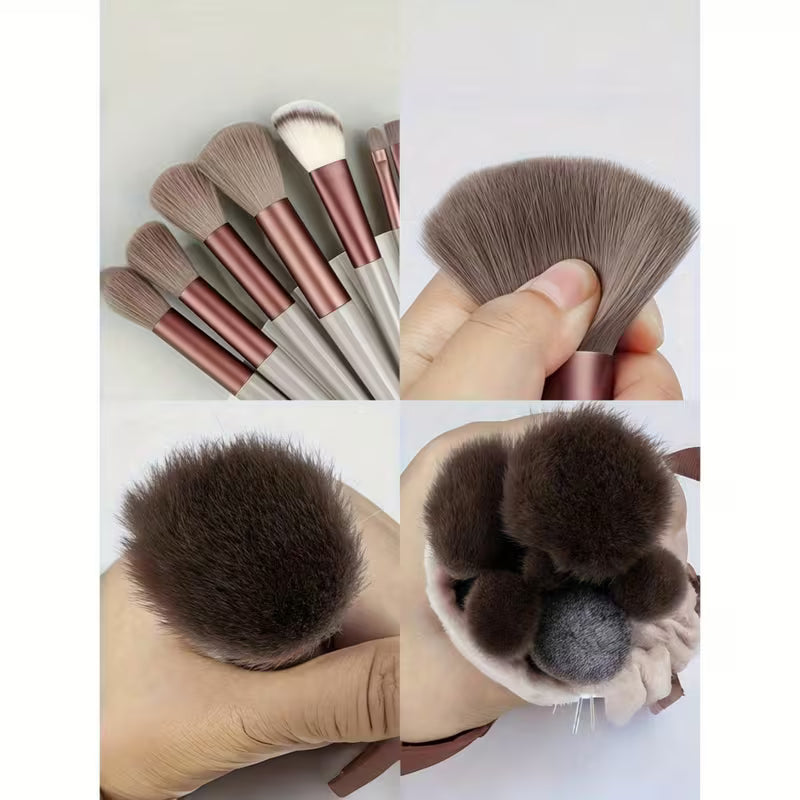 19-Piece Makeup Brush Set – Professional Soft Brushes with Sponge & Powder Tools
