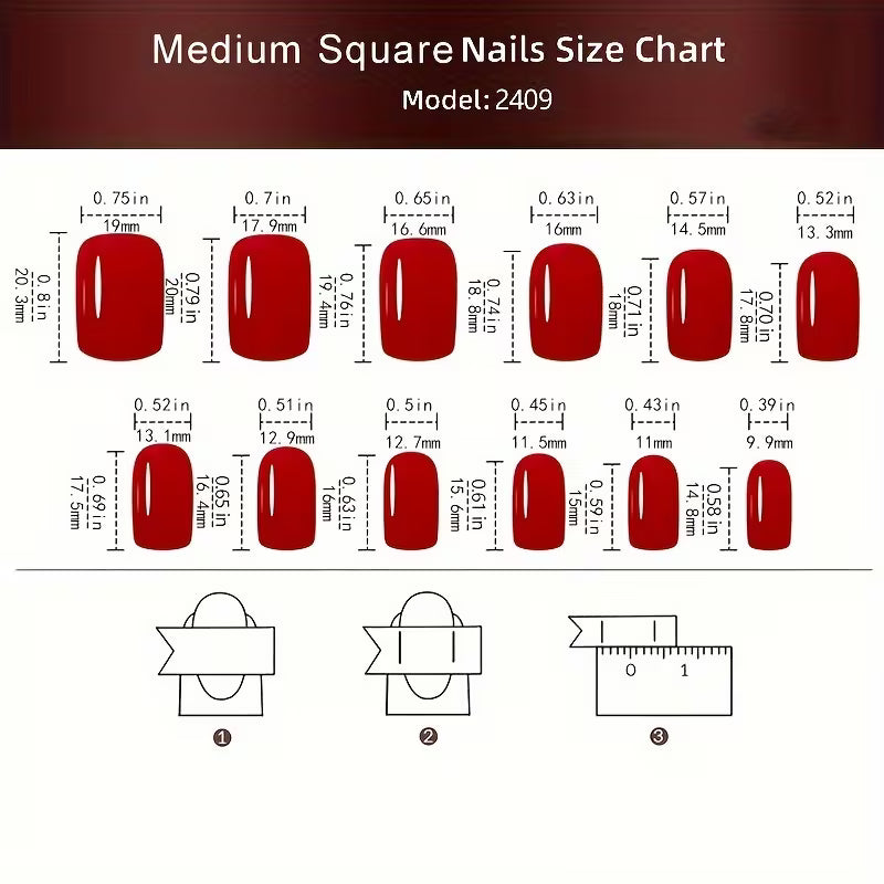 24pcs French Tip Press-On Nails – Glossy Pink Rhinestone Design