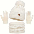 3-Piece Winter Thermal Set – Hat, Scarf & Gloves Warm Knit Outfit