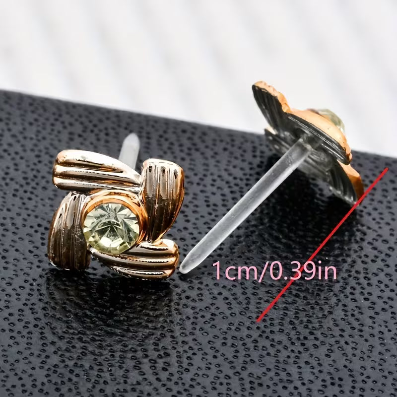 36 Pairs Rhinestone Stud Earrings Set – Fashion Mini Heart & Flower Jewelry