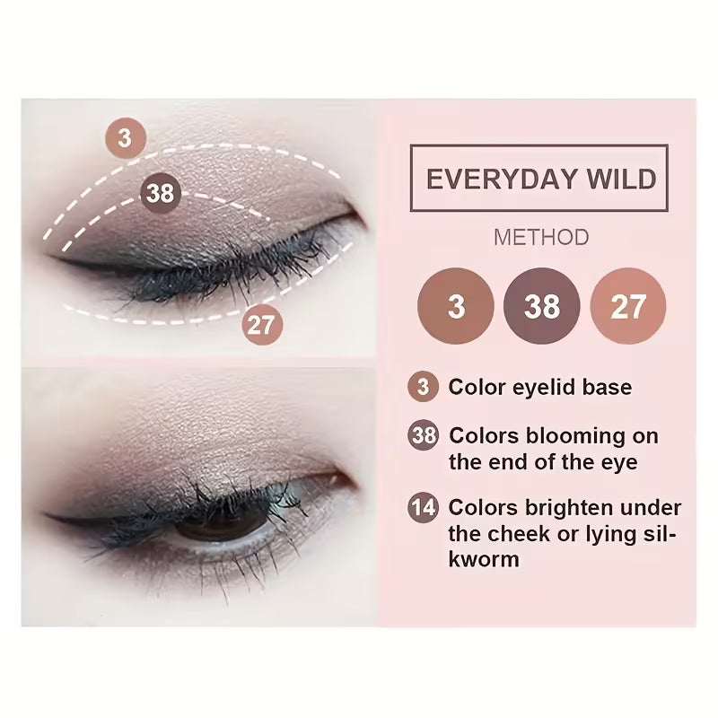 40-Color Eyeshadow Palette – Matte, Shimmer & Earth Tone Makeup Kit