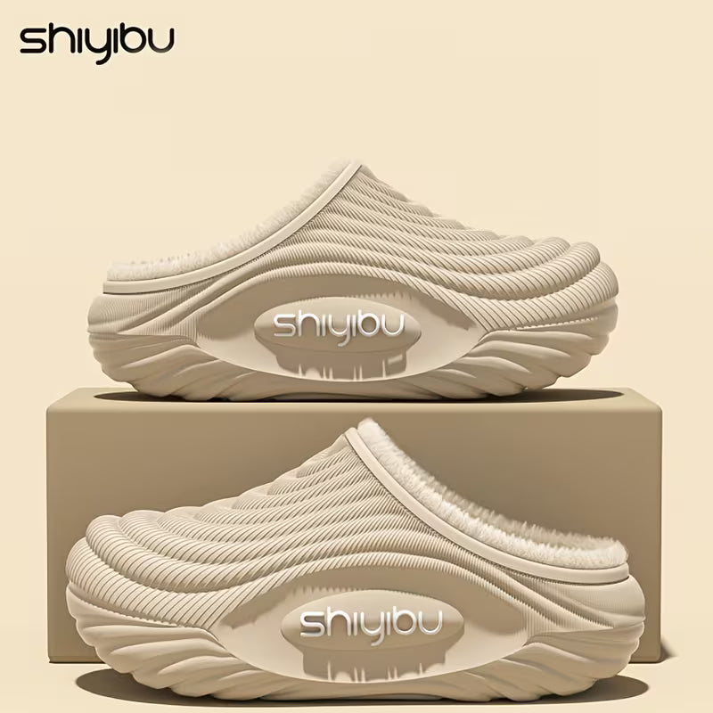 Warm Plush Winter Slippers – Thick Sole Cozy Indoor & Outdoor House Shoes