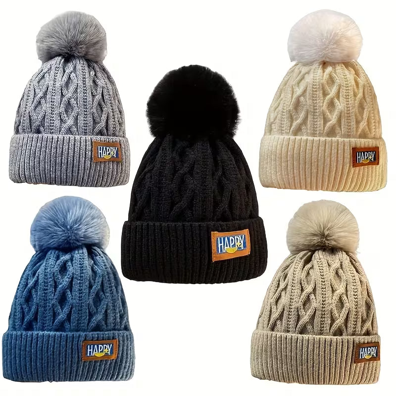 5-Pack Women’s Winter Knitted Beanies – Thick Warm Soft Hats