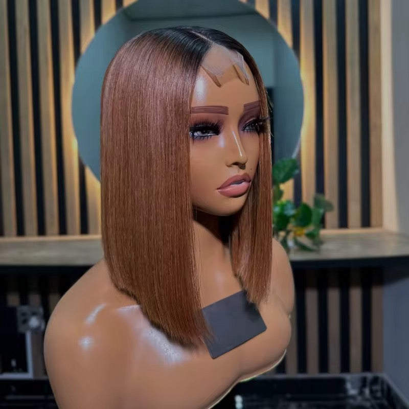 Glueless Colors Bob Wig – Vietnamese Human Hair | 2x6 Lace Closure