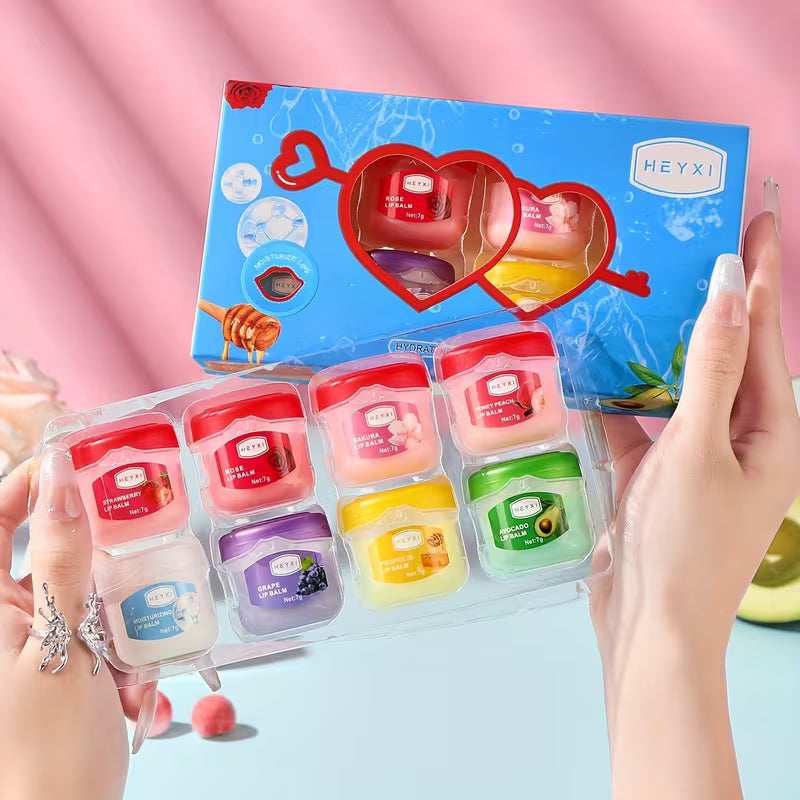 8pcs Moisturizing Lip Balm Set – Hydrating, Smooth & Anti-Chap Care