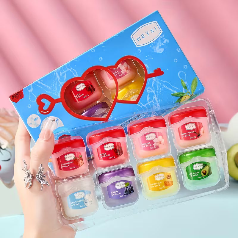 8pcs Moisturizing Lip Balm Set – Hydrating, Smooth & Anti-Chap Care
