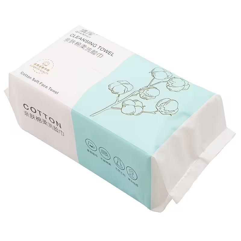 100pcs Ultra Soft Disposable Face Towels – Makeup Removal & Skincare Wipes