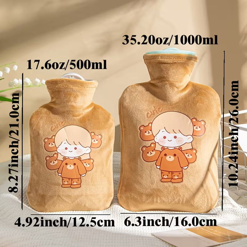 Reusable Hot Water Bottle – 500ml Leak-Proof Winter Heat & Comfort Bottle