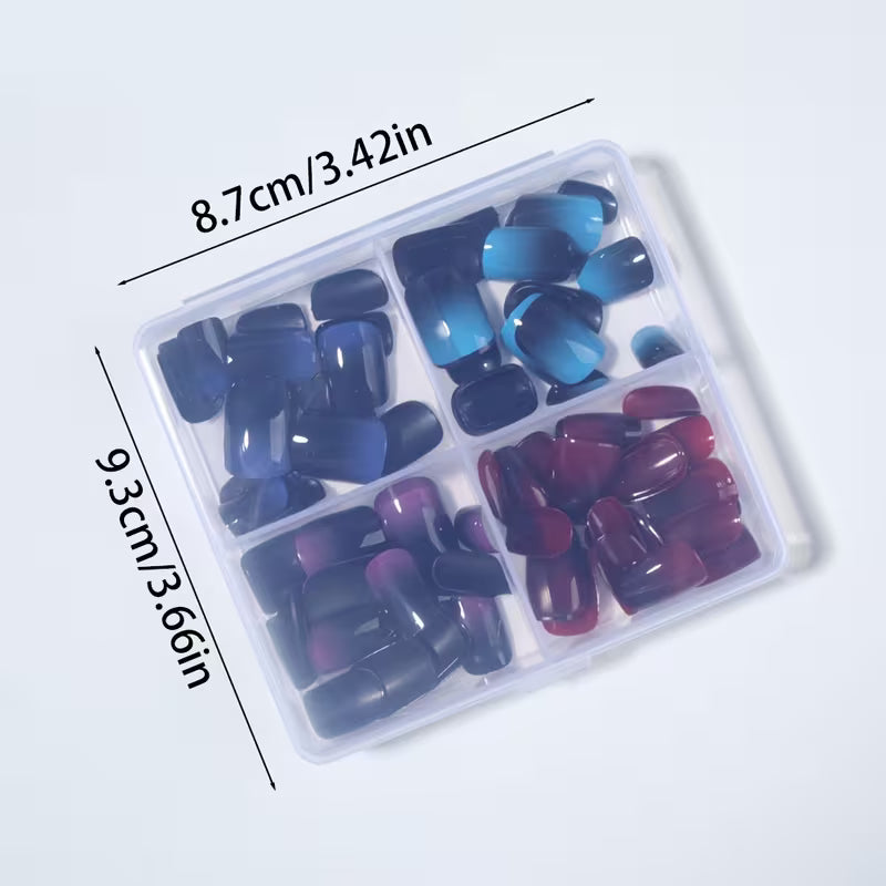216pcs Almond Press-On Nails Set – Valentine Floral & Heart Designs