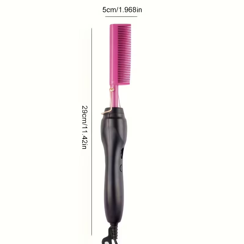 Electric Hair Straightening Comb – Dual Use Curl & Straighten Tool