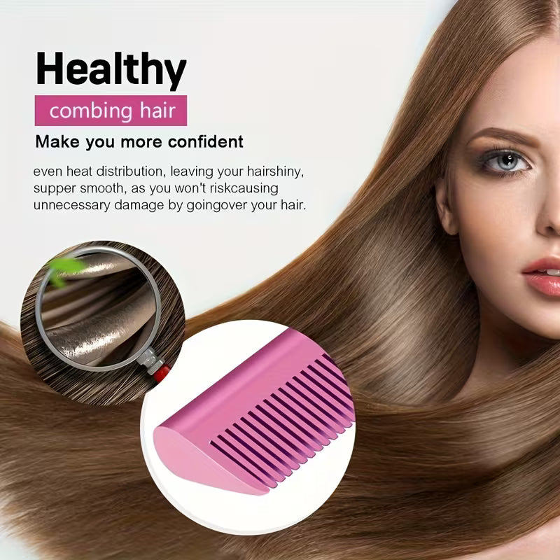 Electric Hair Straightening Comb – Dual Use Curl & Straighten Tool