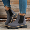Women’s Chunky Heel Ankle Boots – Stylish Winter Short Boots