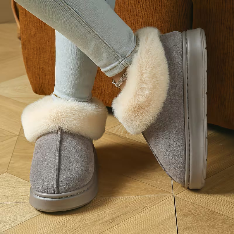 Women’s Winter Warm Boots – Plush Fleece Comfort Slippers