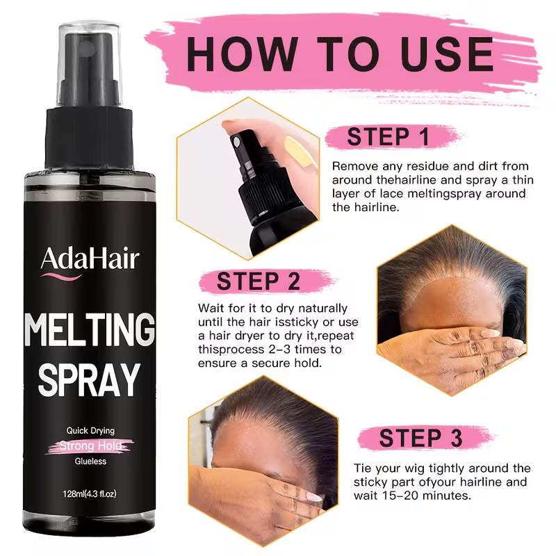 Lace Melting Spray (128ml) – Strong Hold Glueless Wig Adhesive