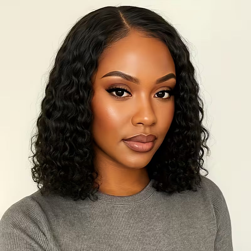 Deep Wave Glueless Lace Front Wig – Highlight Brown Blend