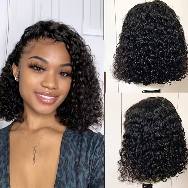 Deep Wave Glueless Lace Front Wig – Highlight Brown Blend
