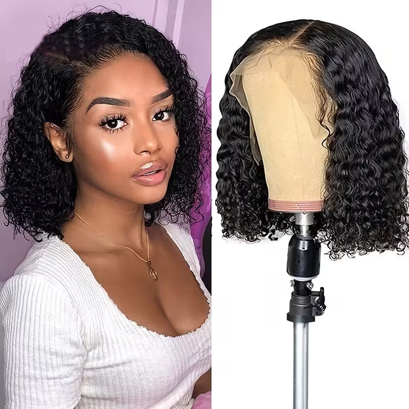 Deep Wave Glueless Lace Front Wig – Highlight Brown Blend
