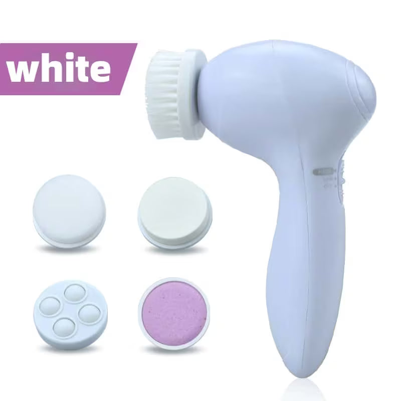 5-in-1 Electric Facial Cleansing Brush – Deep Clean & Exfoliating Skincare Device