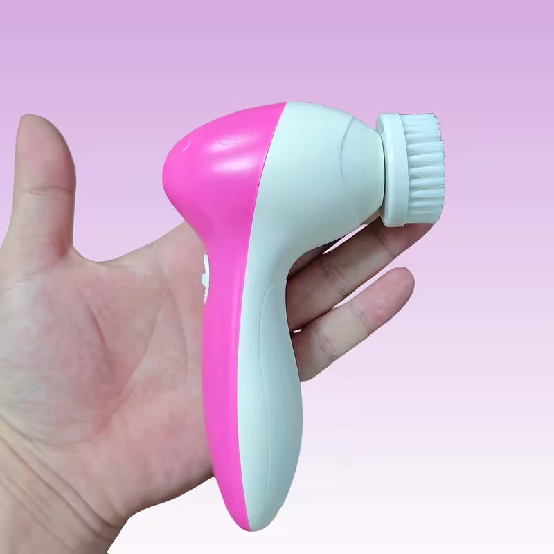 5-in-1 Electric Facial Cleansing Brush – Deep Clean & Exfoliating Skincare Device