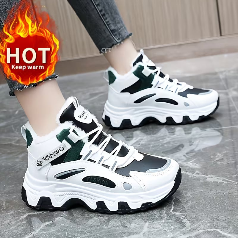 Women’s Winter Snow Boots – Plush-Lined High-Top Thick Sole Non-Slip Shoes