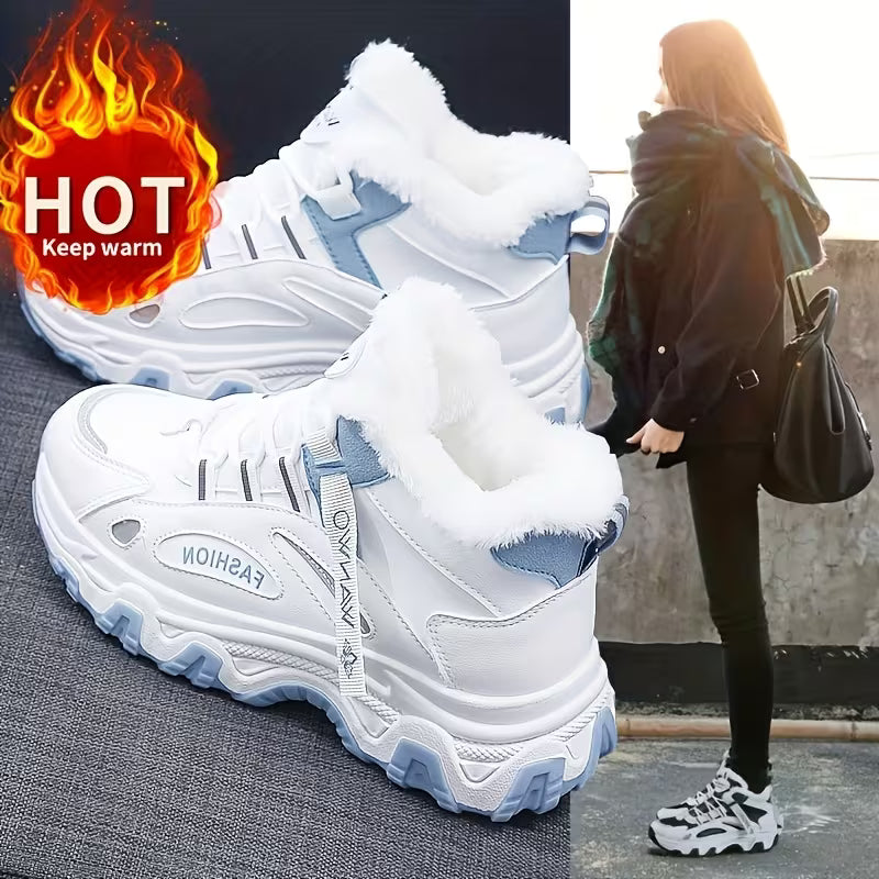 Women’s Winter Snow Boots – Plush-Lined High-Top Thick Sole Non-Slip Shoes