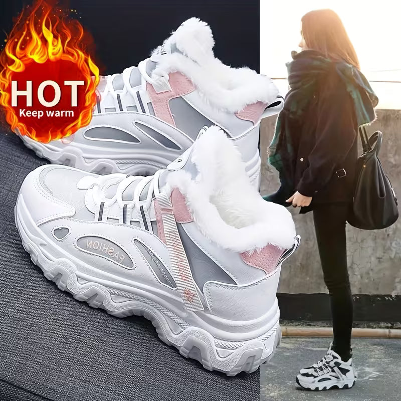 Women’s Winter Snow Boots – Plush-Lined High-Top Thick Sole Non-Slip Shoes