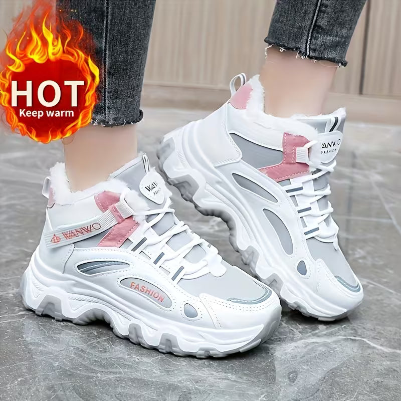 Women’s Winter Snow Boots – Plush-Lined High-Top Thick Sole Non-Slip Shoes
