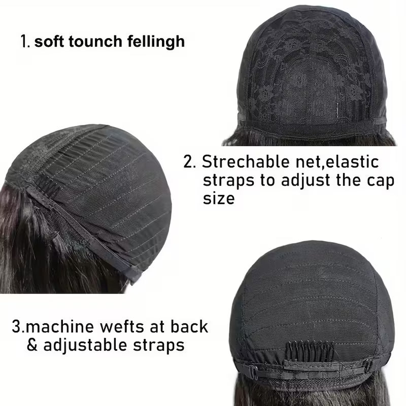 Short Bob Human Hair Wig with Bangs – Glueless & Beginner Friendly (150% Density)