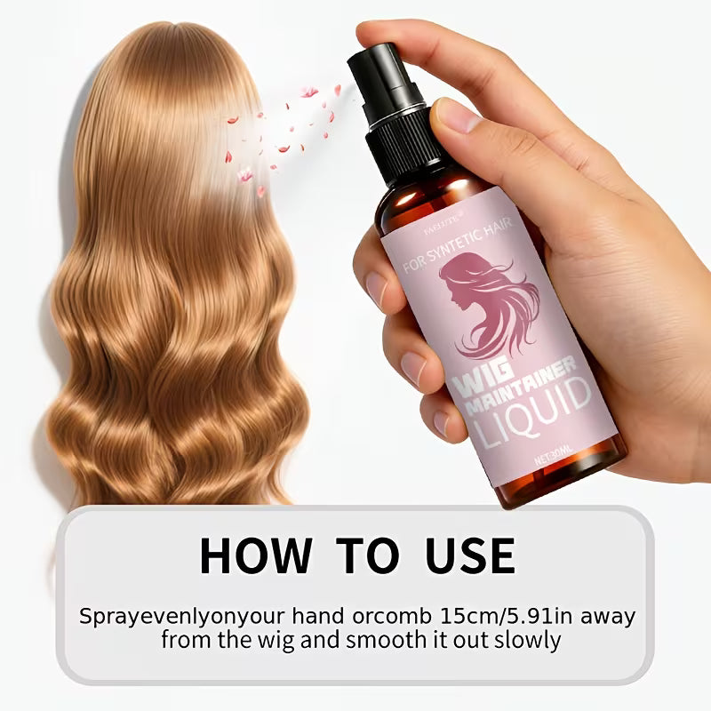 Wig Care Detangling Spray – Smooth, Shine & Anti-Frizz Mist