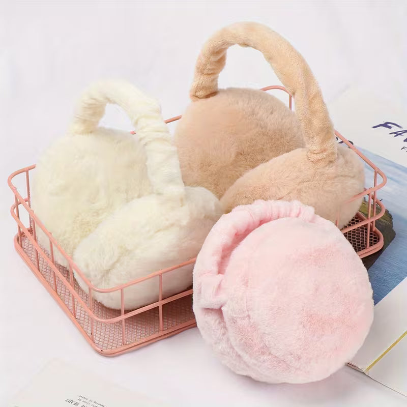 Ultra-Soft Plush Winter Earmuffs – Foldable, Warm & Unisex Cold Protection