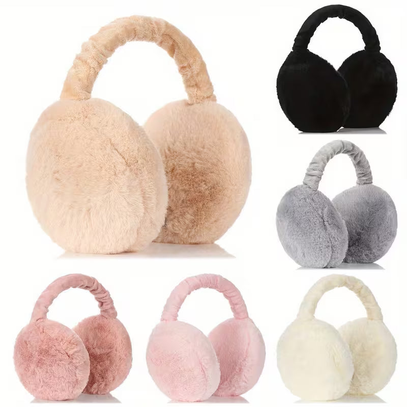 Ultra-Soft Plush Winter Earmuffs – Foldable, Warm & Unisex Cold Protection