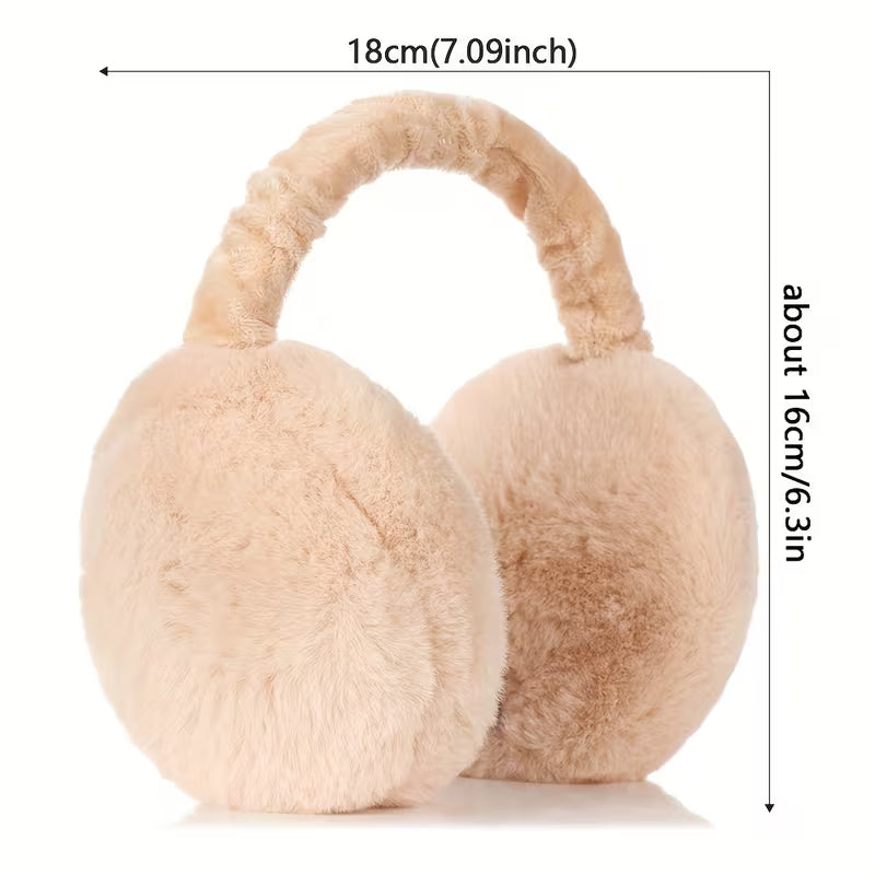 Ultra-Soft Plush Winter Earmuffs – Foldable, Warm & Unisex Cold Protection