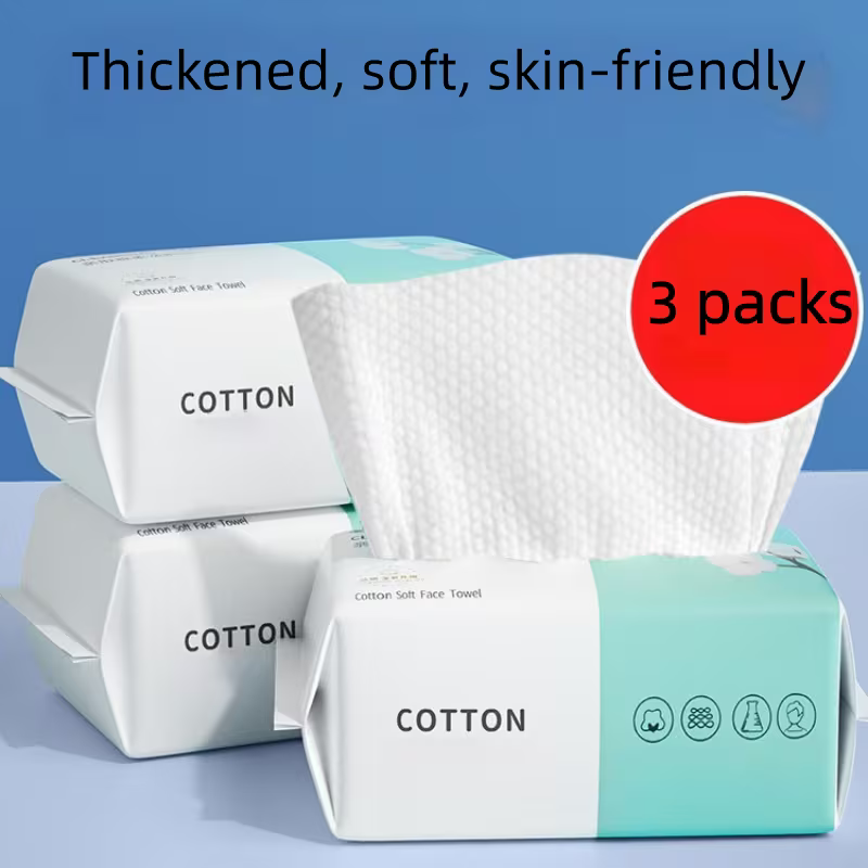 3-Pack Disposable Face Towels – Soft, Absorbent & Multi-Use Cleaning Wipes