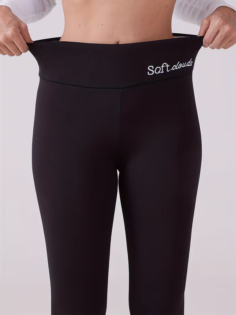 Plush-Lined Winter High-Waisted Leggings – Warm Thick Thermal Pants