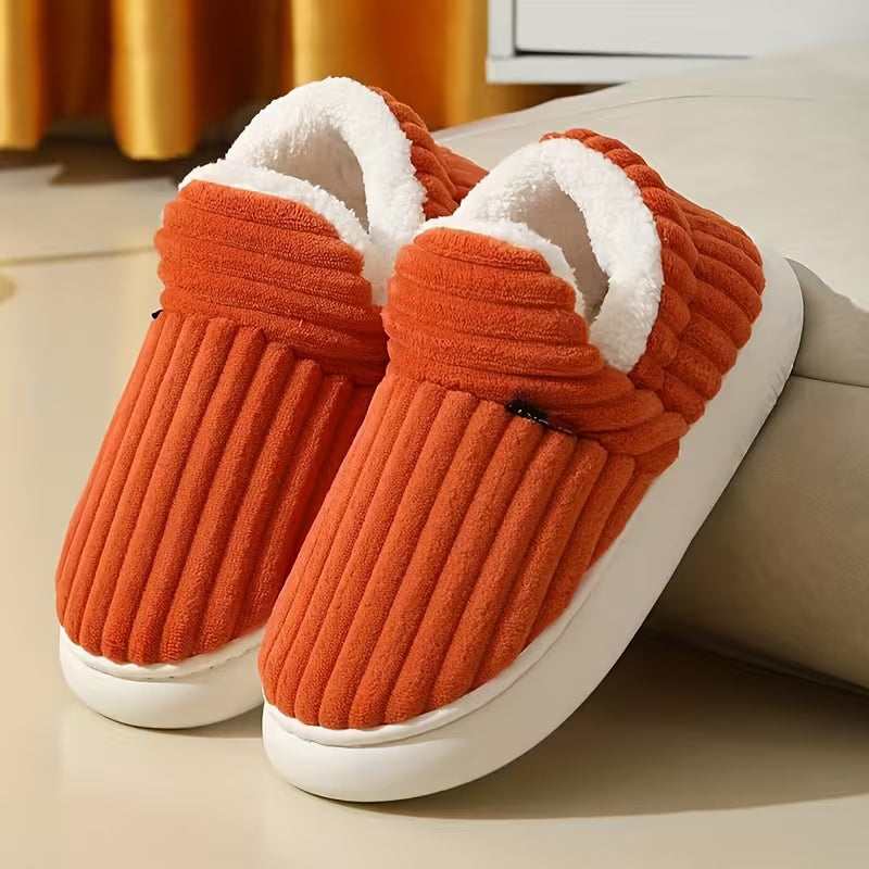 Women’s Warm Plush Winter Slippers – Soft Non-Slip Fleece Home Boots