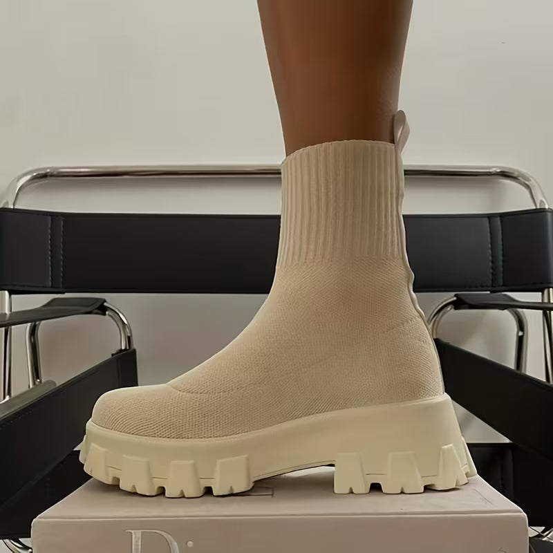 Women’s Casual Fashion Boots – Soft Slip-On Non-Slip Outdoor Ankle Boots