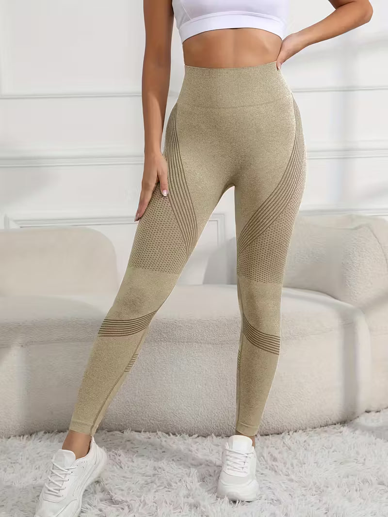 High Waist Seamless Sports Leggings – Stretch Quick Dry Yoga & Activewear Pants
