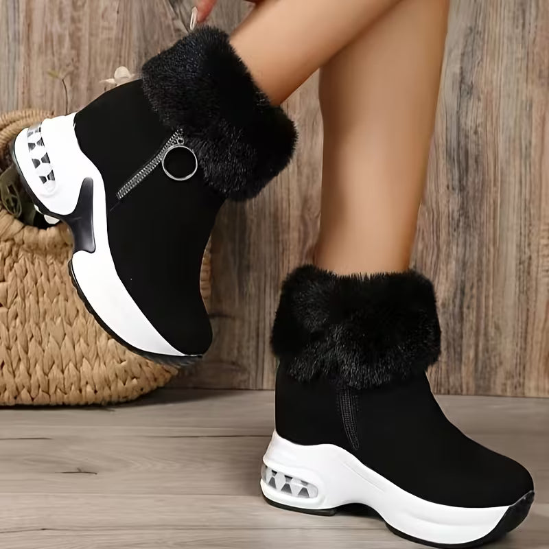 Women’s Mid-Calf Plush Winter Boots ❄️👢