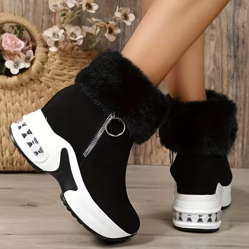 Women’s Mid-Calf Plush Winter Boots ❄️👢