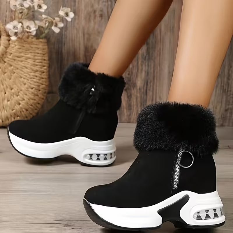 Women’s Mid-Calf Plush Winter Boots ❄️👢