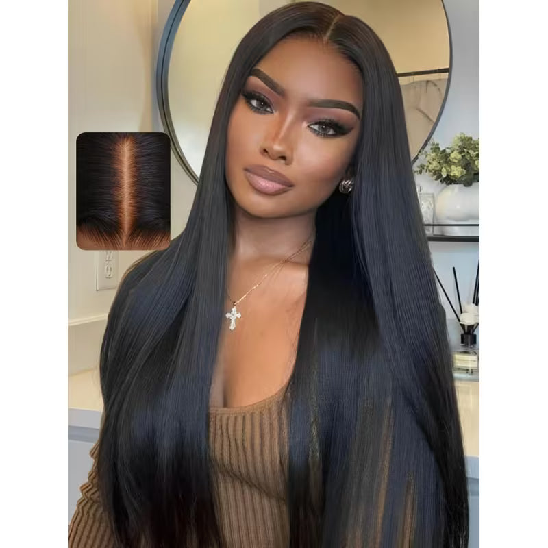 Pre-Cut HD Lace Glueless Wig – 4x4 Straight Human Hair | Natural Hairline