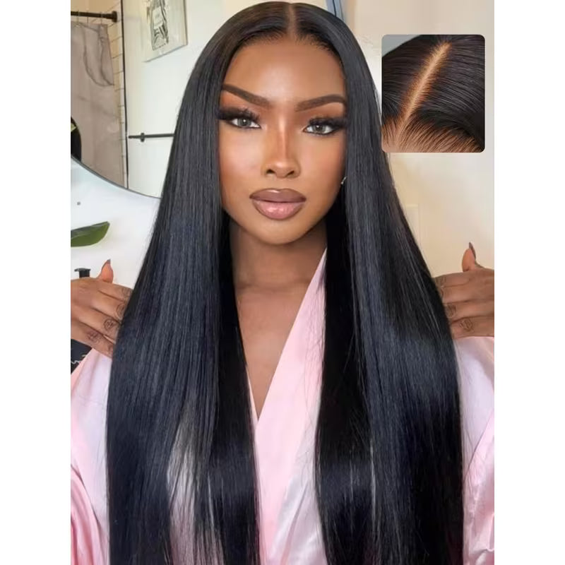 Pre-Cut HD Lace Glueless Wig – 4x4 Straight Human Hair | Natural Hairline