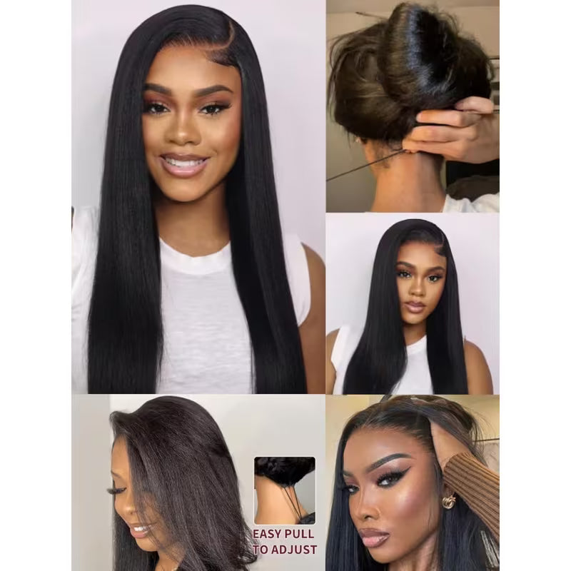 Pre-Cut HD Lace Glueless Wig – 4x4 Straight Human Hair | Natural Hairline