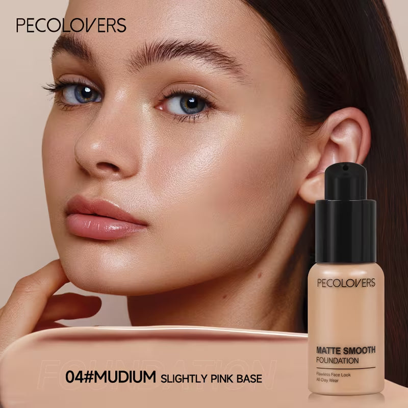 Full Coverage Liquid Foundation – Waterproof, Oil Control & Brightening