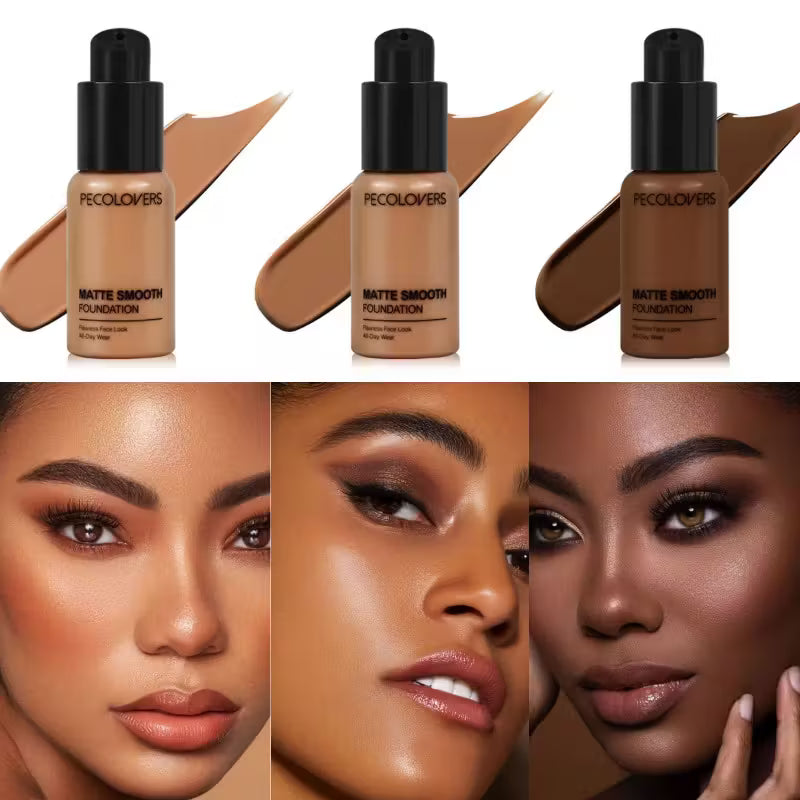 Full Coverage Liquid Foundation – Waterproof, Oil Control & Brightening