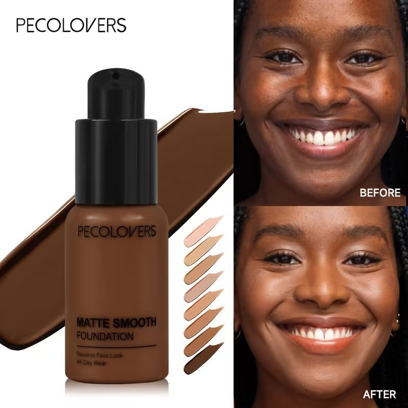 Full Coverage Liquid Foundation – Waterproof, Oil Control & Brightening