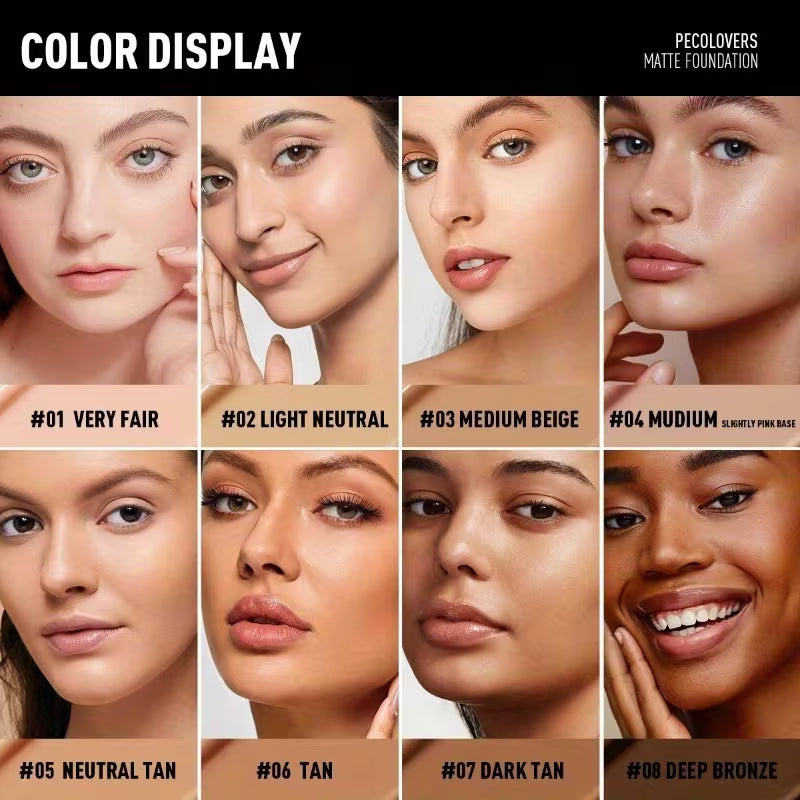 Full Coverage Liquid Foundation – Waterproof, Oil Control & Brightening