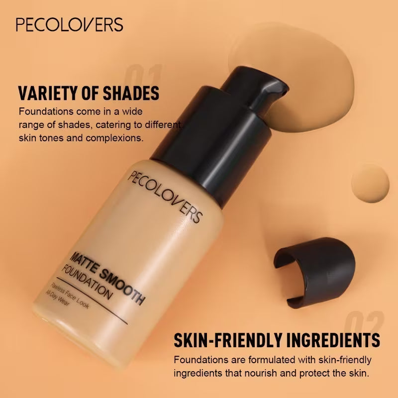 Full Coverage Liquid Foundation – Waterproof, Oil Control & Brightening